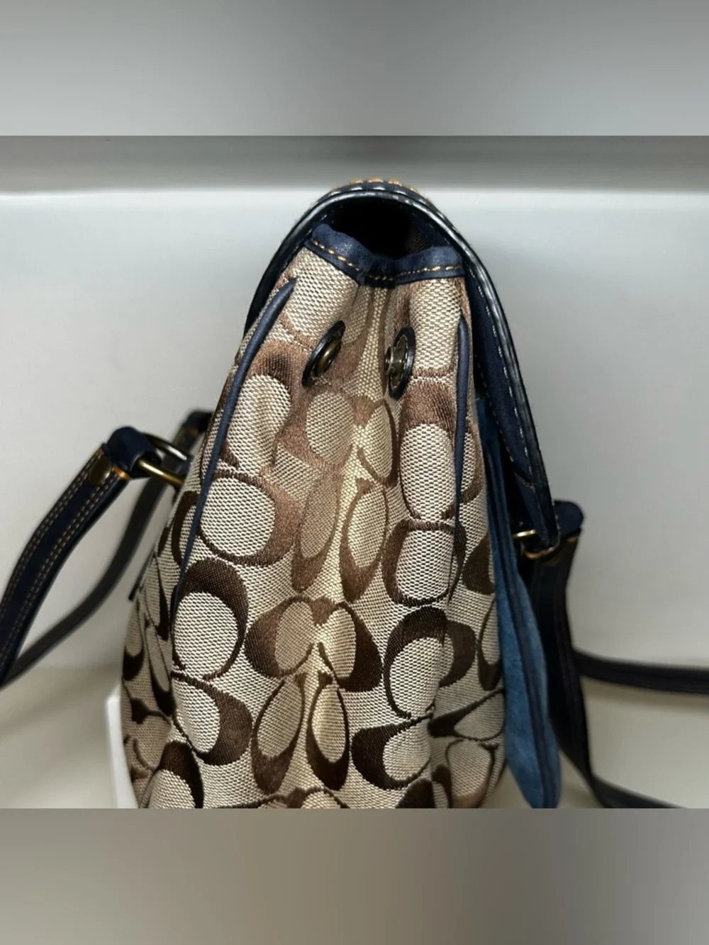 COACH 2004 Fall Special Edition Denim Suede Bag